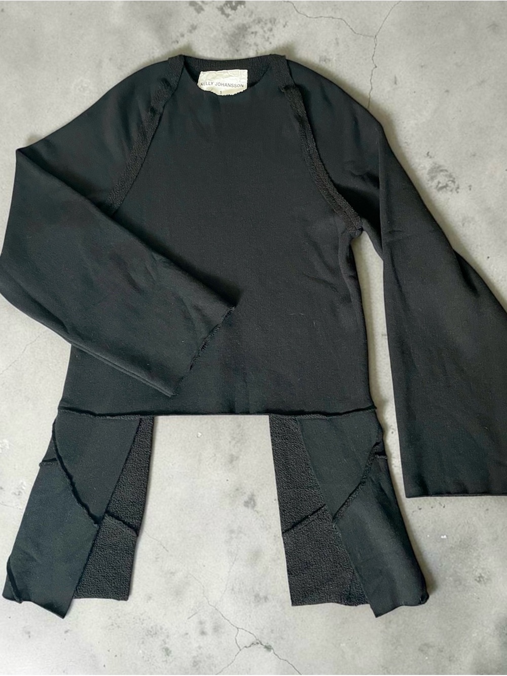 Nelly Johansson Black Avant-Garde Top Size 1